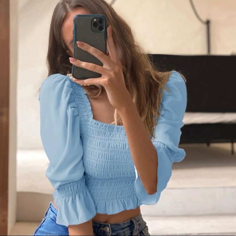 SHEIN Blue Blouse